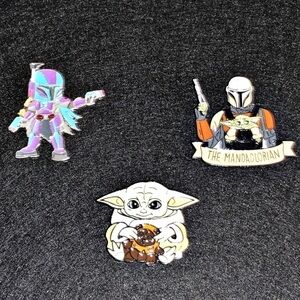 Star Wars The Mandalorian Pin Brooch Set of 3